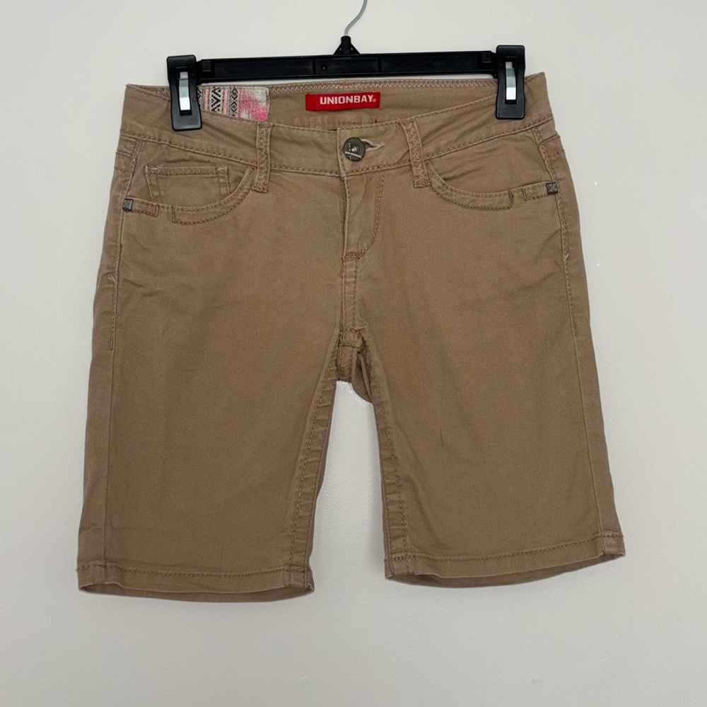 Tan jean shorts